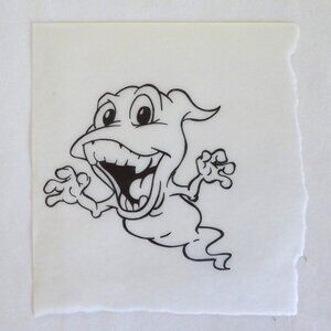 OOAK 7” x 6” GHOST GOBLIN DEMON HAND INKED ILLUSTRATION HALLOWEEN FRITO LAY